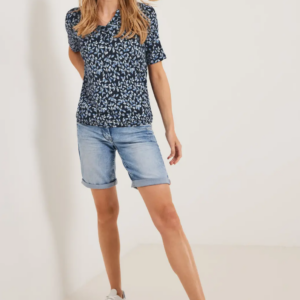 Blúzka modrá-vzor Cecil