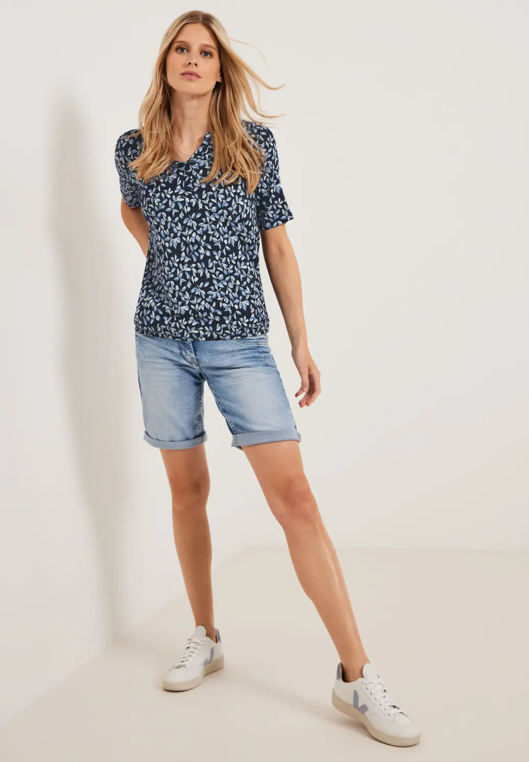 Blúzka modrá-vzor Cecil