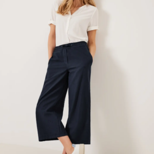 Nohavice ľan. modrá Cecil