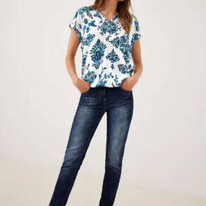 Top biela-vzor Cecil