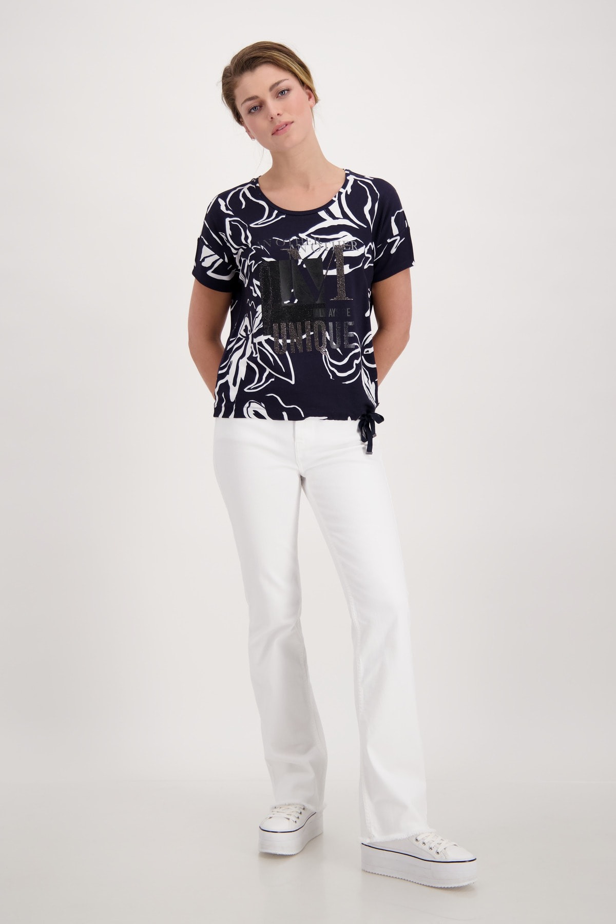 Tričko modrá-vzor Monari