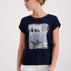 Tričko modrá-potlač Monari