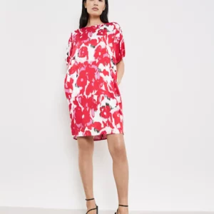 Šaty červená-kvet Taifun