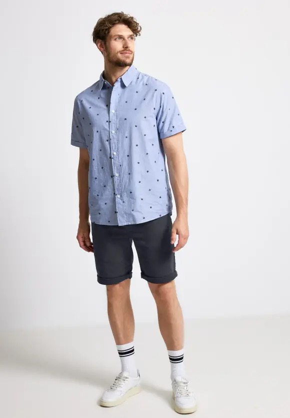 Bermudy tm.modrá Street One