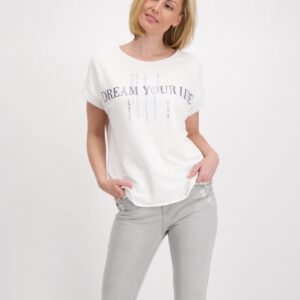 Tričko biela-potlač Monari