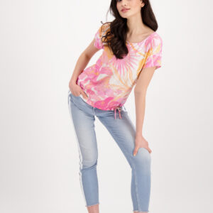 Tričko ružová-vzor Monari