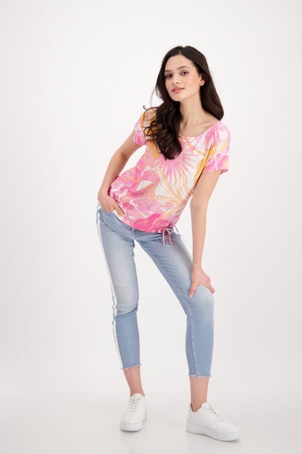 Tričko ružová-vzor Monari