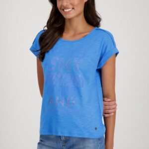 Tričko modrá-potlač Monari