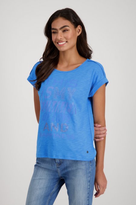 Tričko modrá-potlač Monari