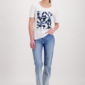 Tričko biele so vzorom Monari