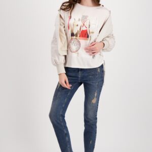 Blúzka béžová-potlač Monari