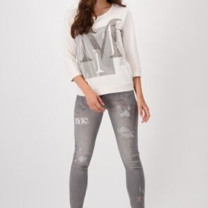 Tričko béžová-potlač Monari