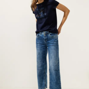 Tričko tm.modrá-potlač Street One