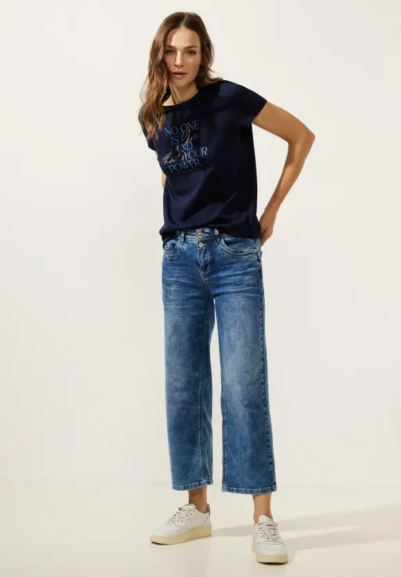 Tričko tm.modrá-potlač Street One