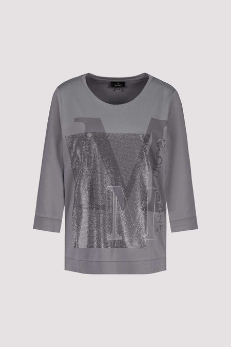 Tričko sivá-potlač Monari