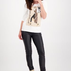 Tričko biela-potlač Monari