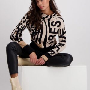 Pulóver béžová-vzor Monari