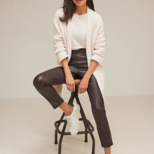 Kož. hnedé nohavice Street One