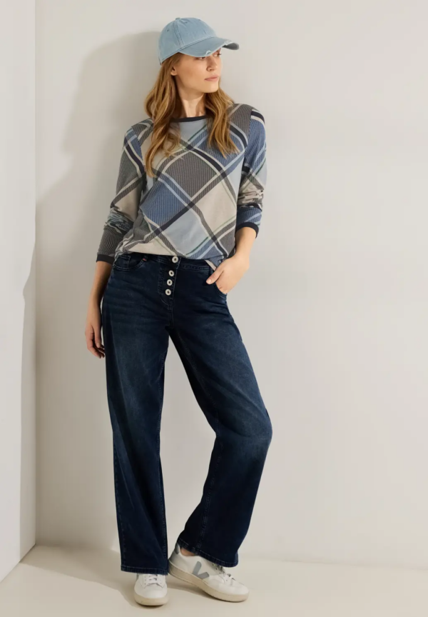 Top modrá-vzor Cecil