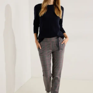 Nohavice hnedá-káro Cecil