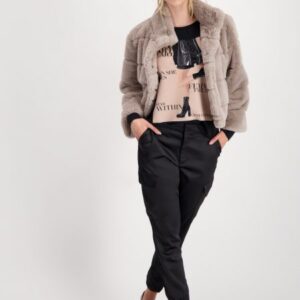 Tričko čierna-potlač Monari