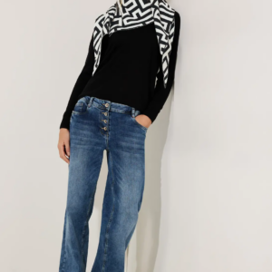 Šál čierno-biela Cecil