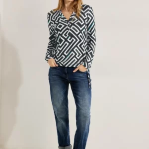 Pulóver čierna-vzor Cecil