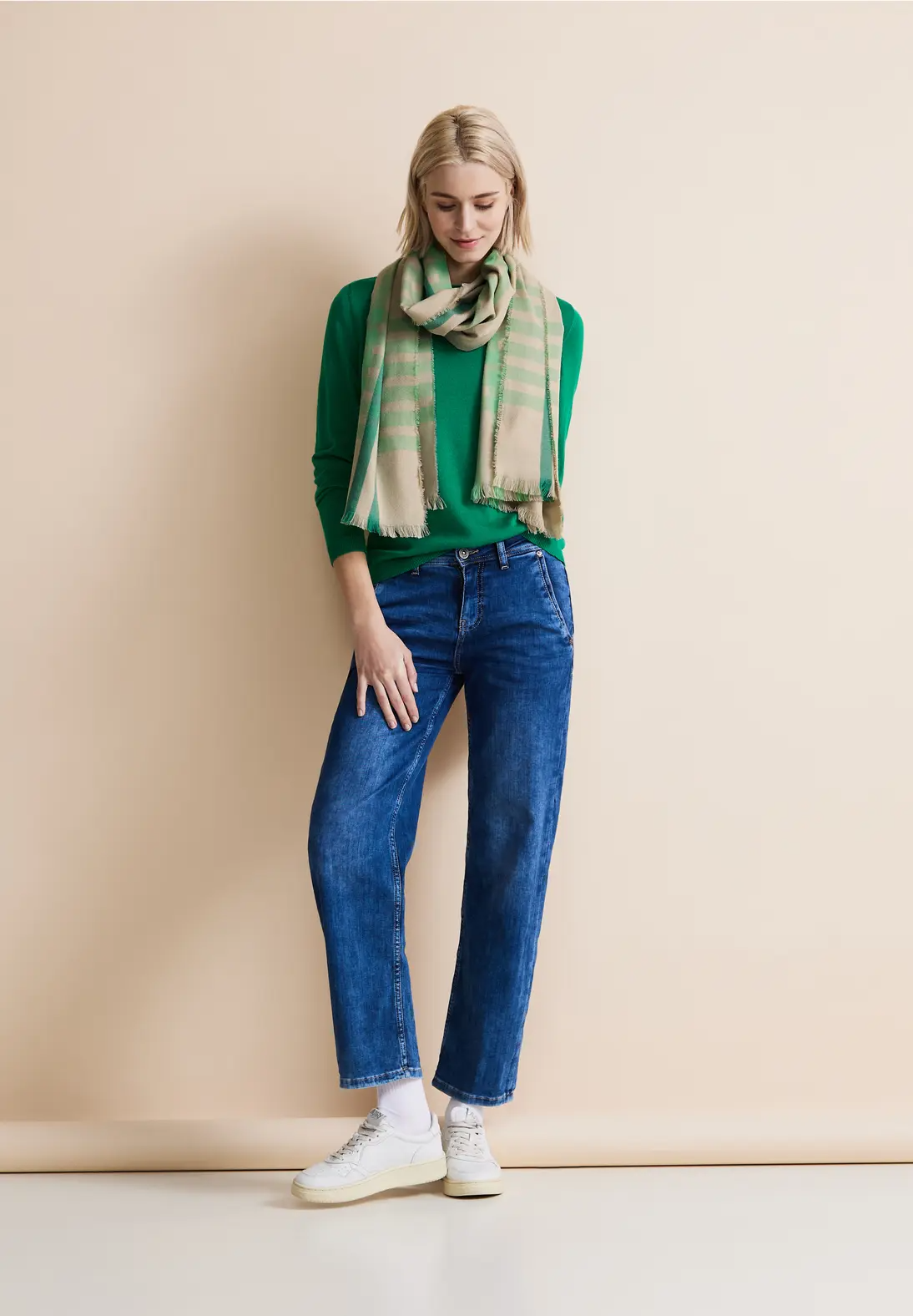 Šál béžovo-zelená Street One