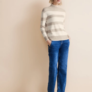 Pulóver béžová-pásik Street One