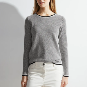 Pulóver biela-vzor Cecil