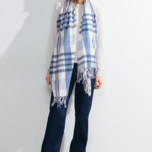 Šál modrá-vzor Cecil