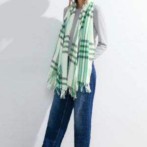 Šál zelená-vzor Cecil