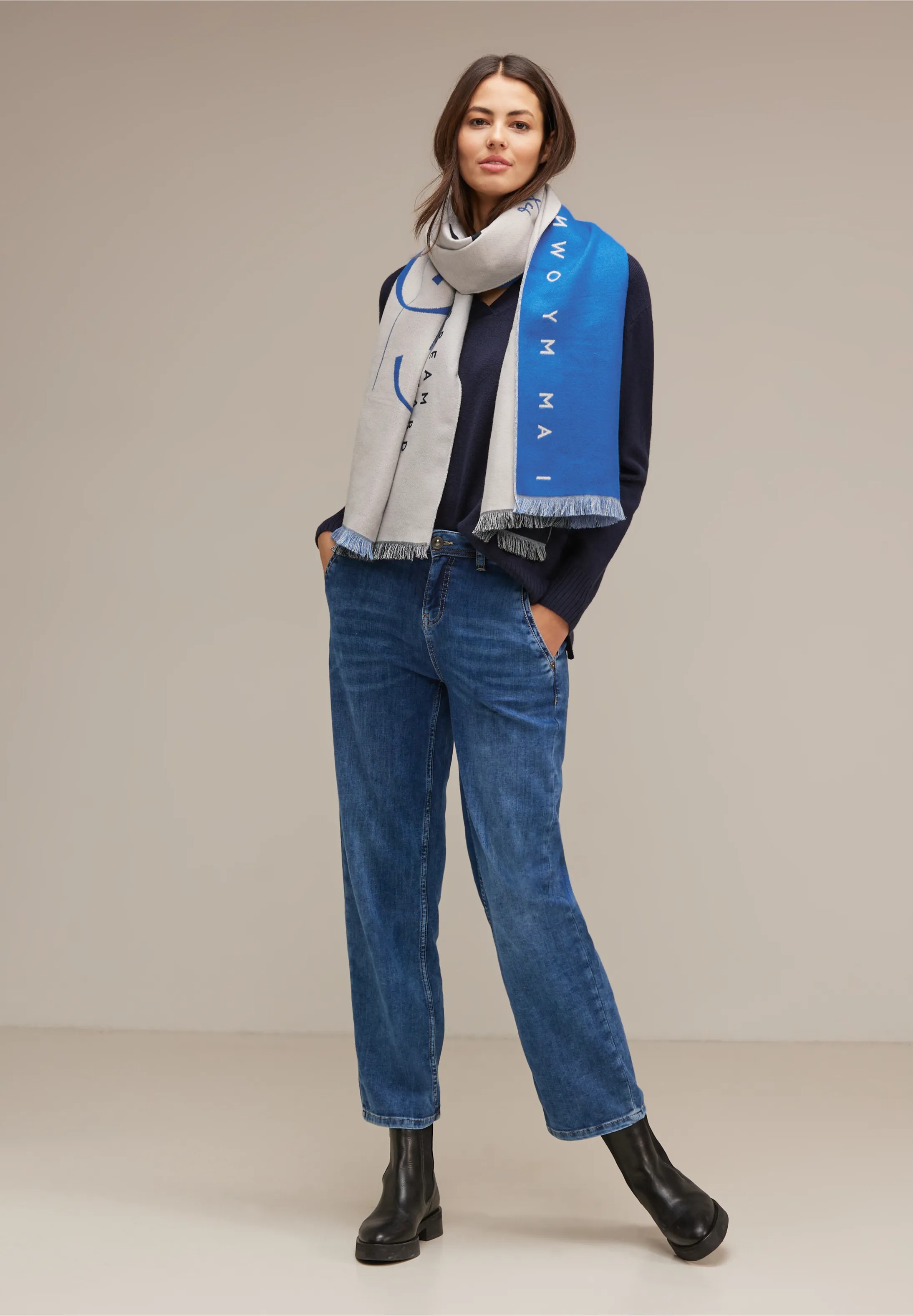 Šál béžovo-modrá Street One