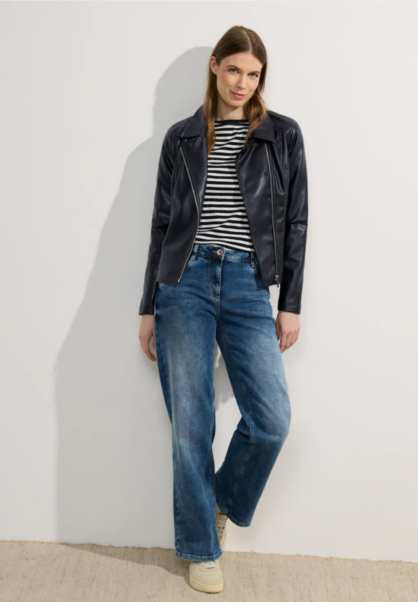 Bunda kož. tm.modrá Cecil