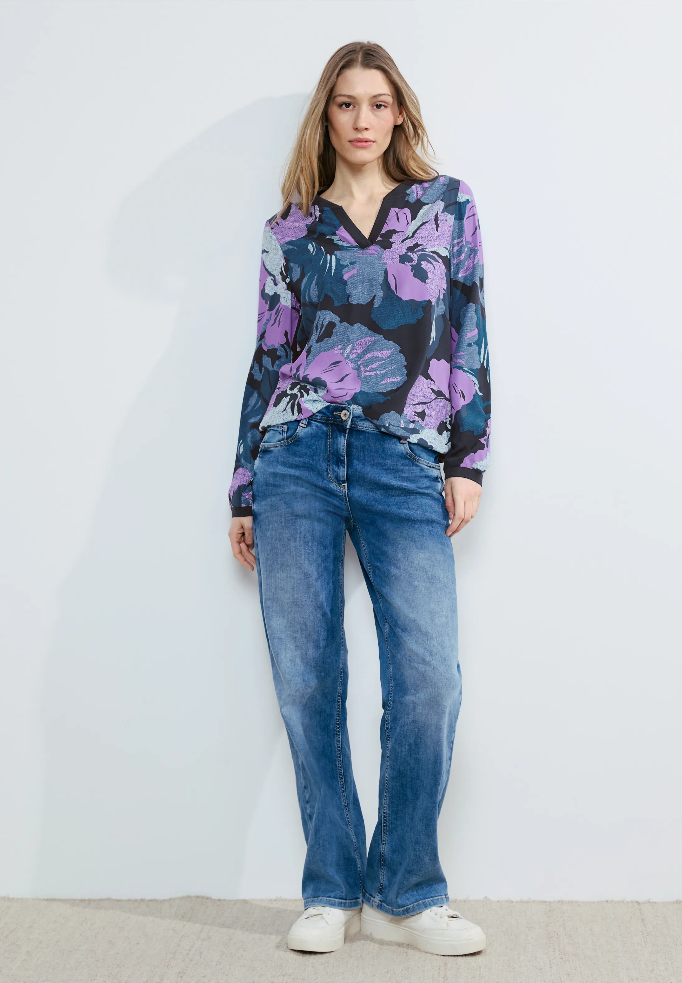 Blúzka fialová-vzor Cecil