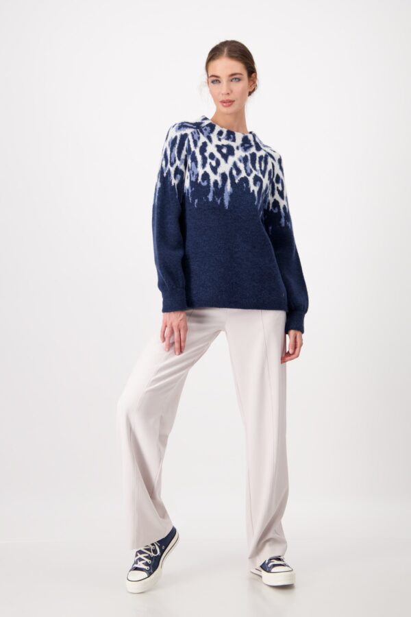 Pulover modrá-vzor Monari