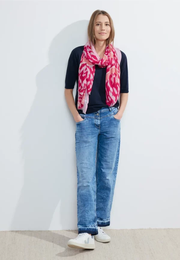 Šatka ružová-vzor Cecil