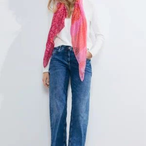 Šatka ružová-pásik Cecil