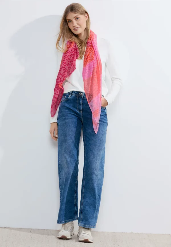 Šatka ružová-pásik Cecil