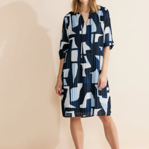 Šaty tm.modrá-vzor Street One