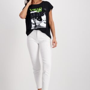 Tričko čierna-potlač Monari