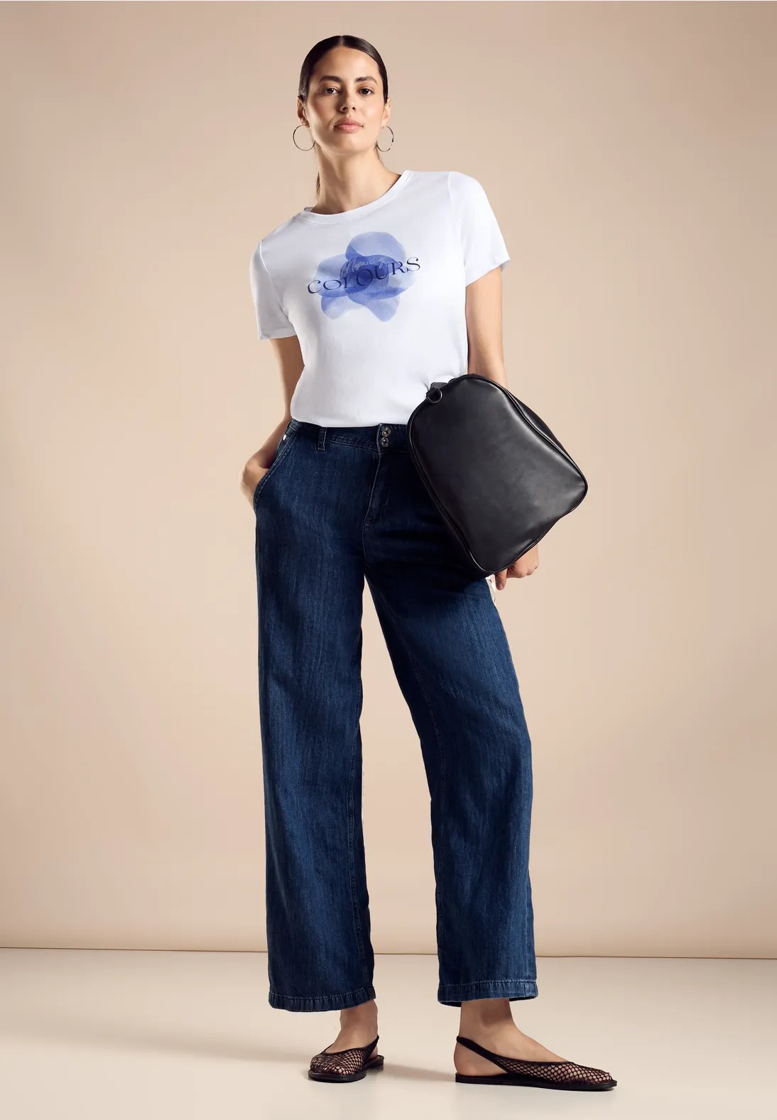 Tričko modrá-potlač Street One