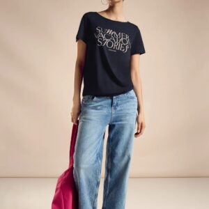 Tričko tm.modrá-potlač  Street One