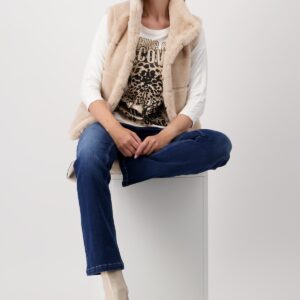 Top béž-potlač Monari