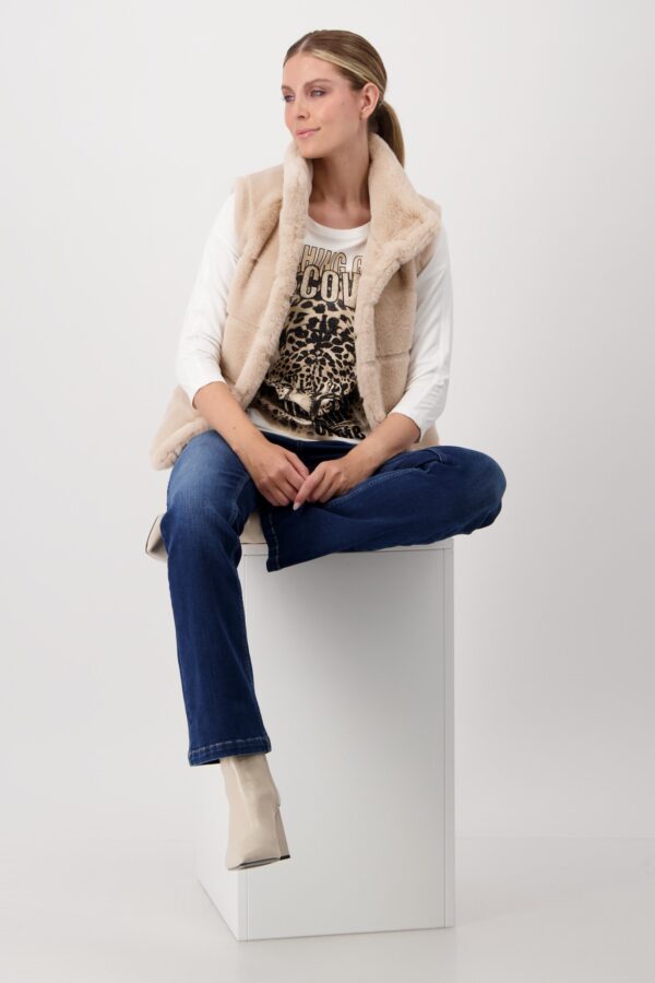 Top béž-potlač Monari