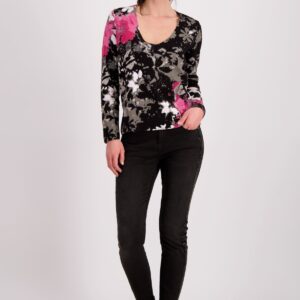 Pulover čierna-potlač Monari