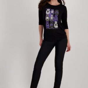 Tričko čierna-potlač Monari