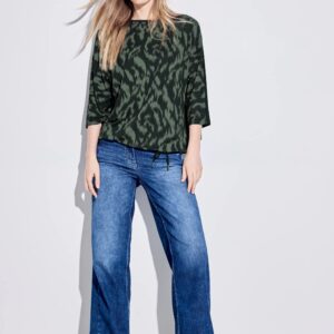 Tričko khaki-potlač Cecil