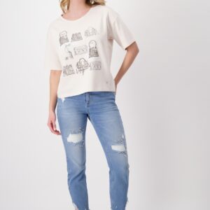 Tričko béž potlač Monari