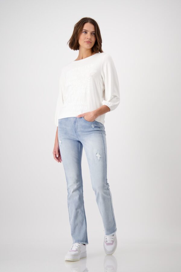 Top biela-potlač Monari